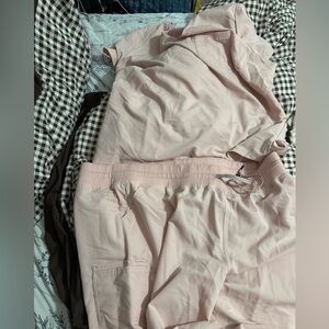 pink jaanuu scrub set